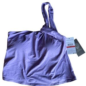 Vince Camuto Lavender One Shoulder Knot Tankini Swim Top Size XS Purple New